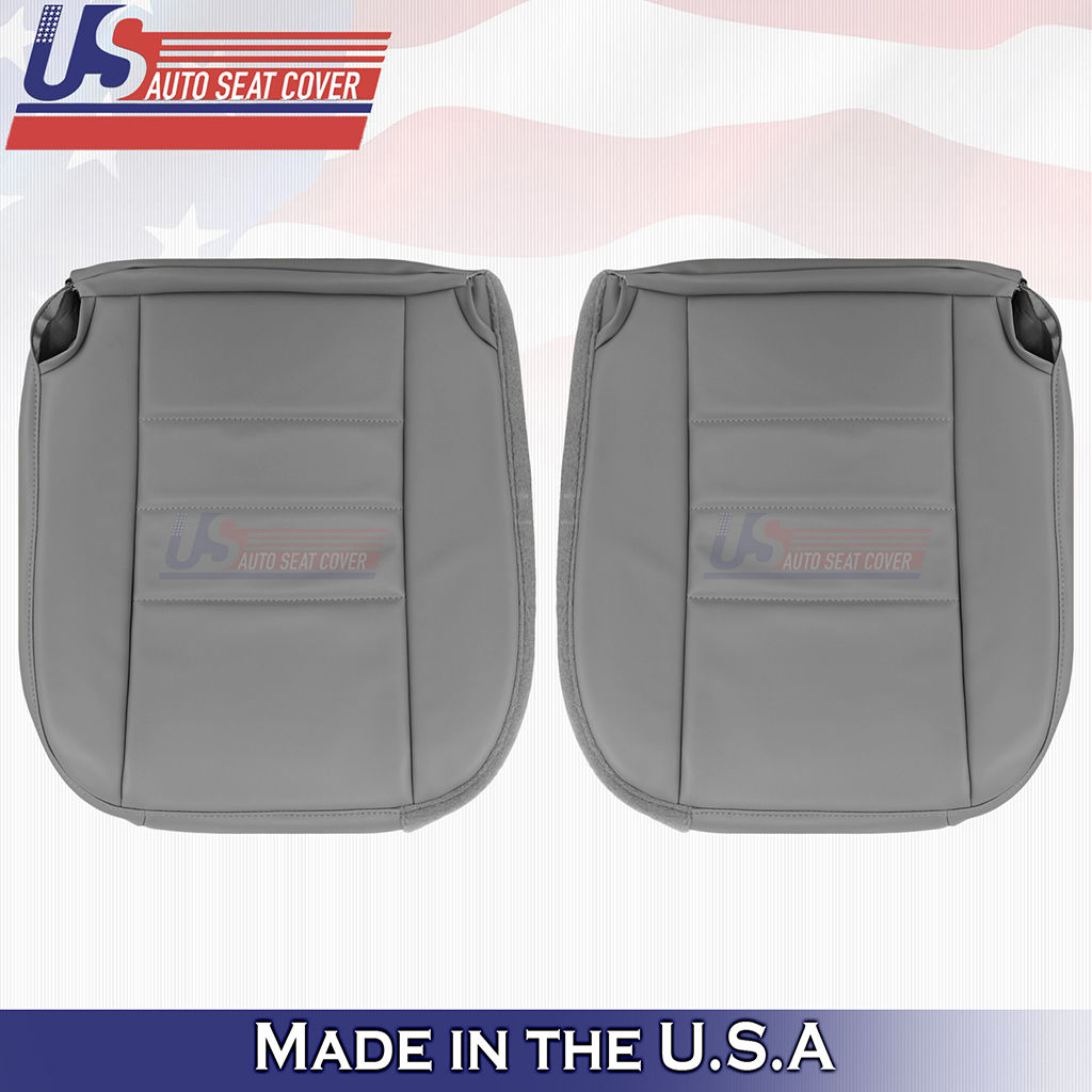 1997-2006 Jeep Wrangler Driver/Passenger Bottom Leather seat Covers Gray