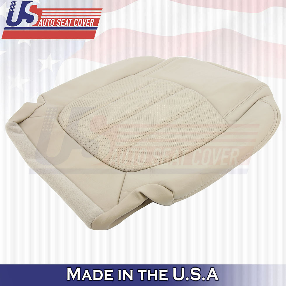 Thumbnail: 2008-2012 Buick Enclave Rear Passenger Bottom Leather seat cover Tan