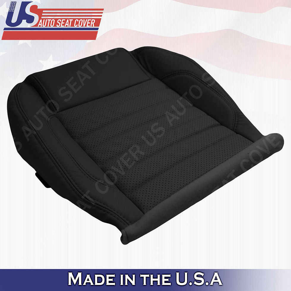 Thumbnail: 2010 to 2014 Ford Mustang GT Passenger Bottom Perforated Leather Sea Cover Black