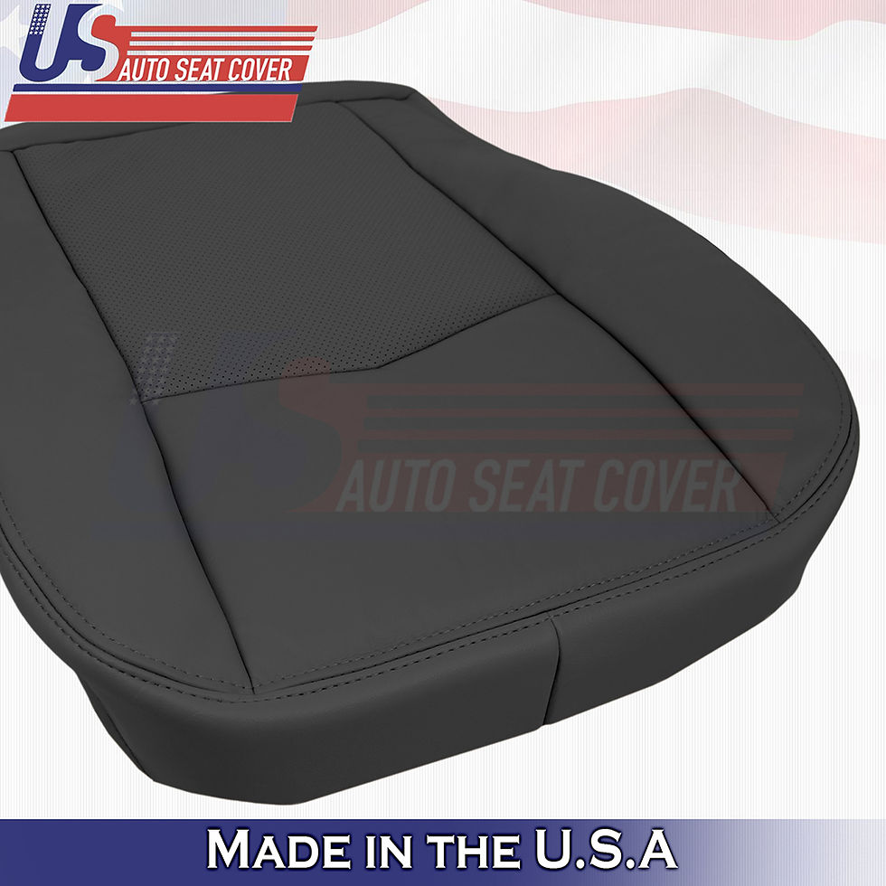 Thumbnail: 2004-2009 Cadillac SRX Driver Bottom Leather Seat Cover Black
