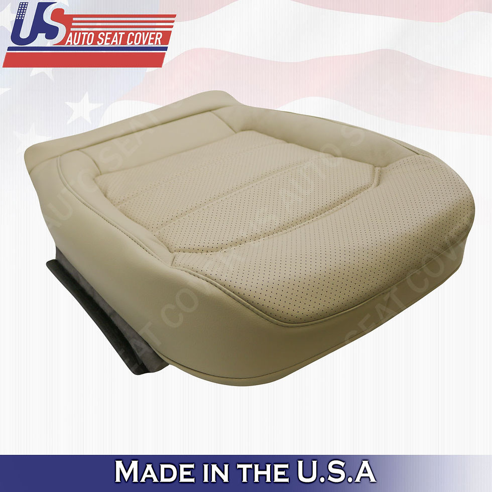 Thumbnail: 2012-2020 Volkswagen Passat Driver Bottom Leather Seat Cover Tan