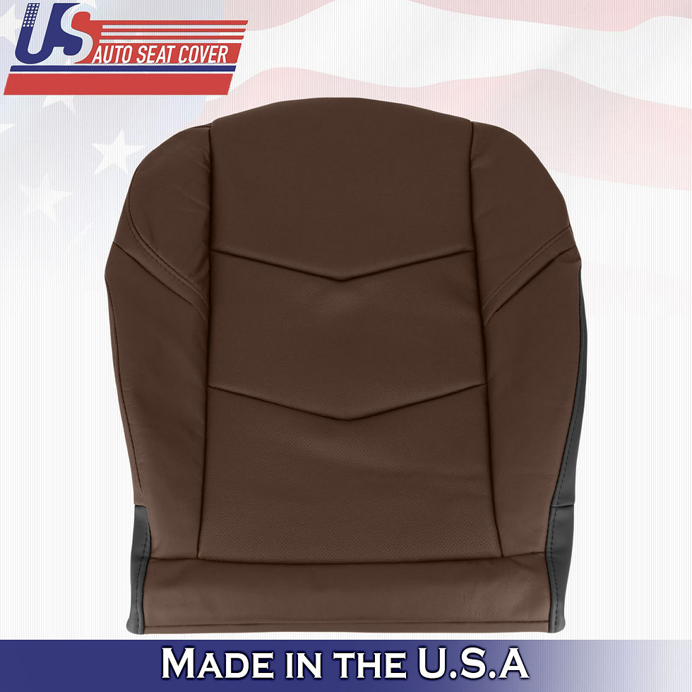 Thumbnail: 2015-2020 Cadillac Escalade Driver Bottom Leather Seat Cover Brown