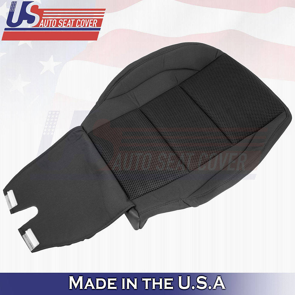 Thumbnail: 2008-2015 Nissan Titan Armada Driver & Passenger Bottom Cloth Seat Cover Black