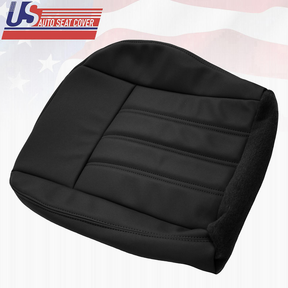 Thumbnail: For 2005-2010 Chrysler 200 300 Driver & Passenger Bottom Seat Cover Black