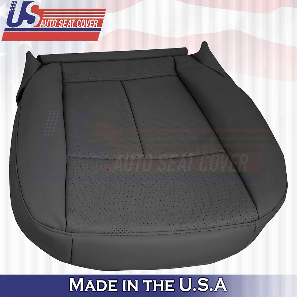 Thumbnail: 2006-2008 Infiniti FX35 Passenger Bottom Leather seat cover Black