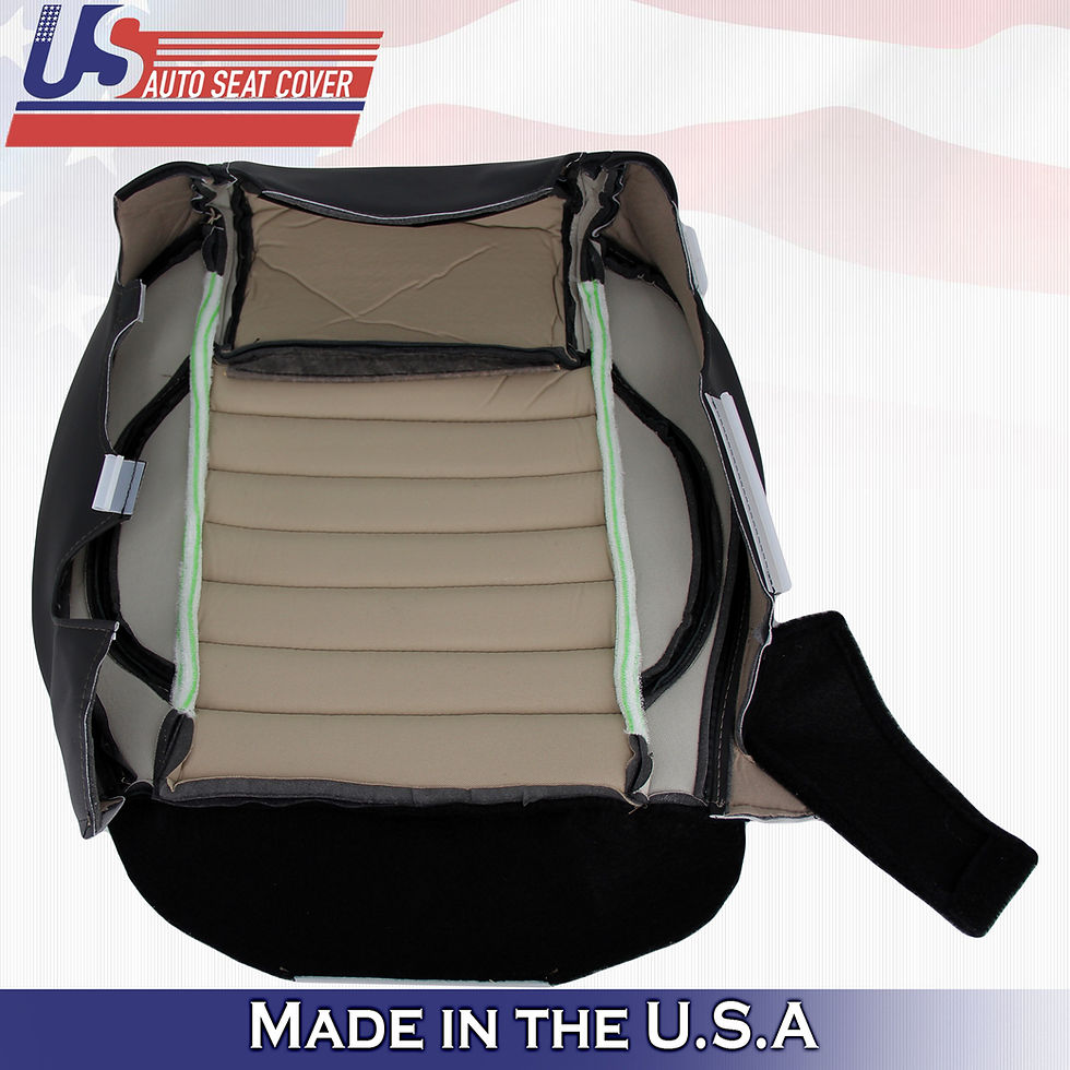Thumbnail: 2010-2014 Ford Mustang Passenger Bottom Leather w/Perf Seat Cover Black