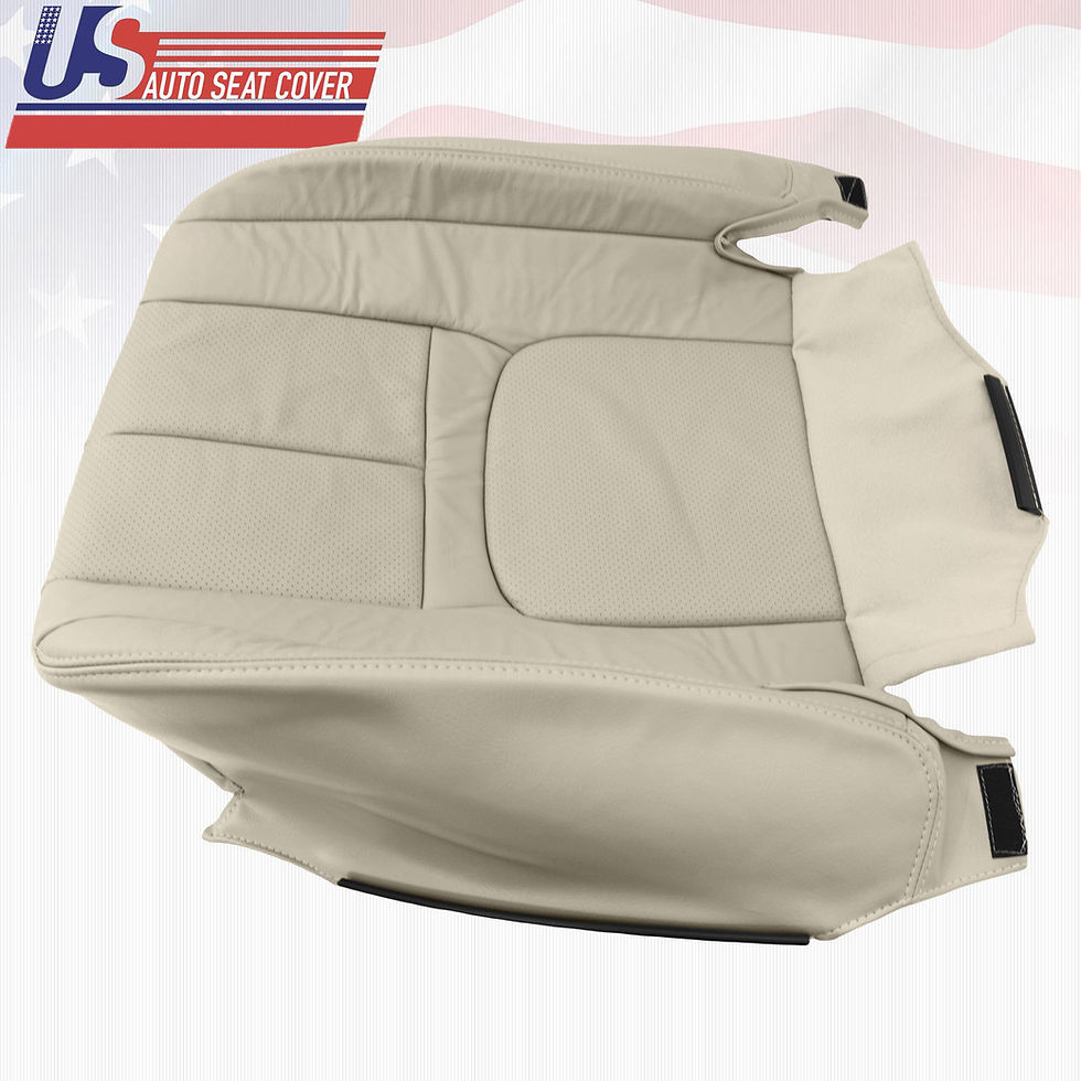 Thumbnail: 1999-2000 Cadillac Escalade Passenger Bottom Perforated Leather Seat cover Tan