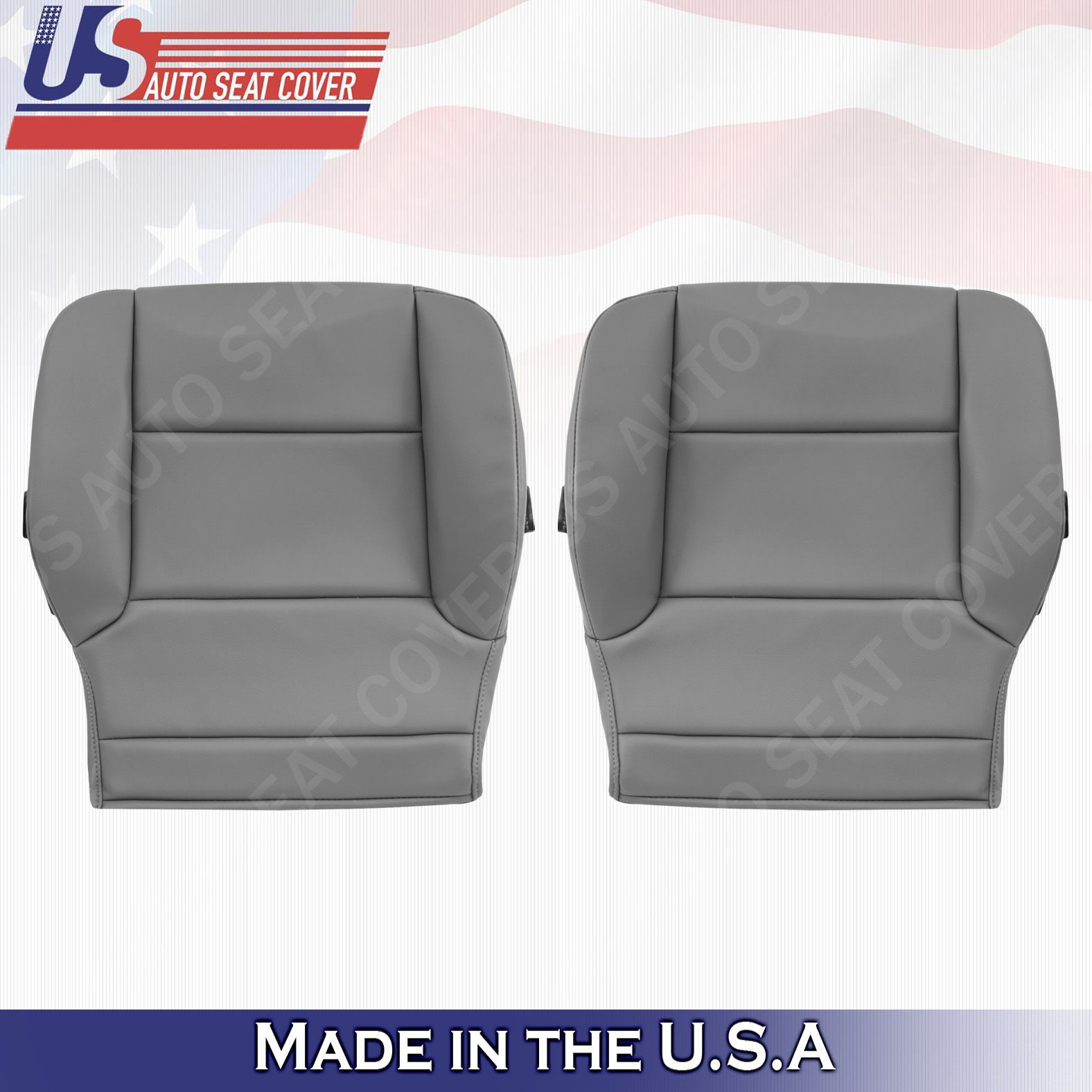 2014-2019 GMC Sierra WTBase- Driver-Passenger Side Bottom Vinyl Seat Cover Gray