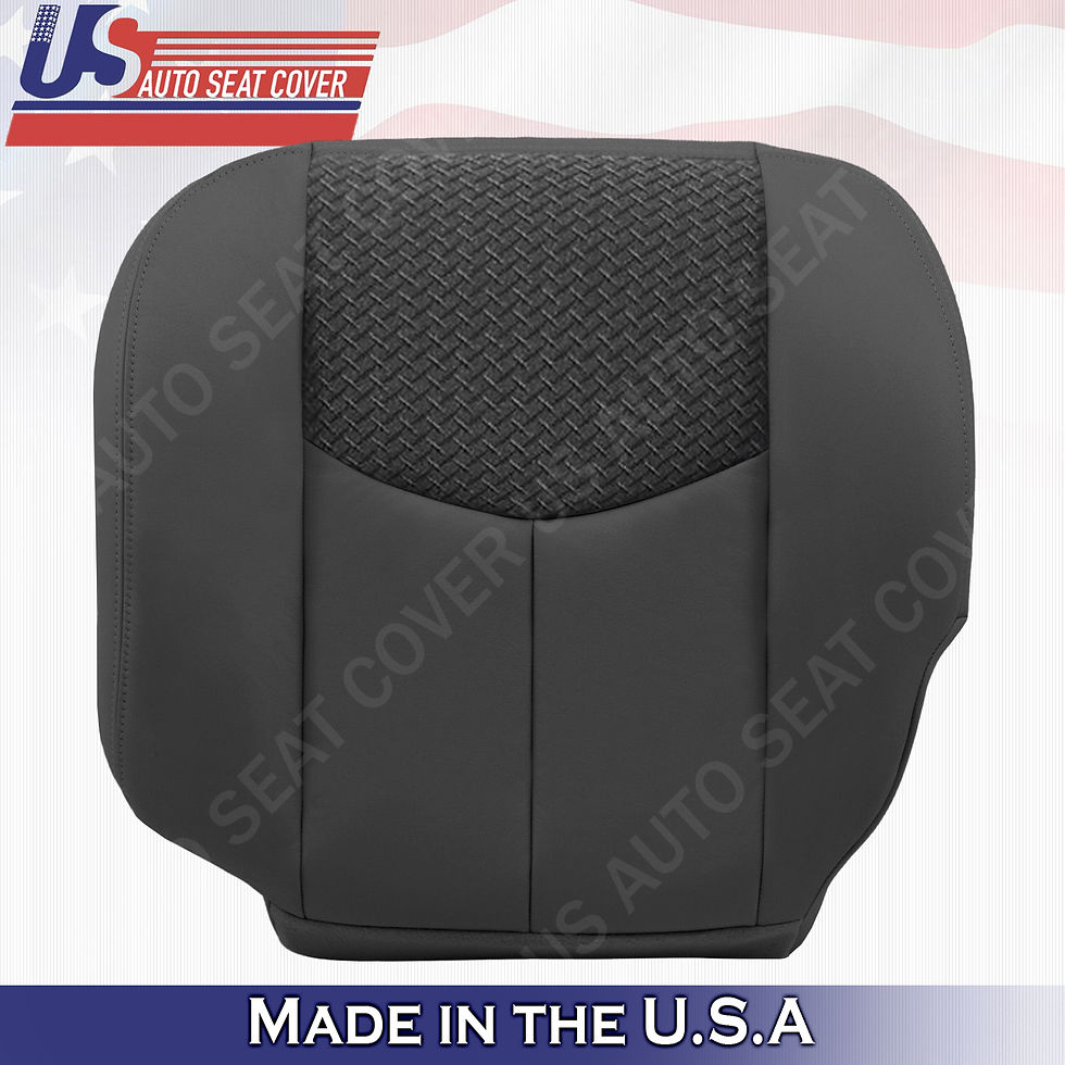 2003-2006 Chevy Avalanche Driver Bottom Leather/Cloth Cover Dark Gray
