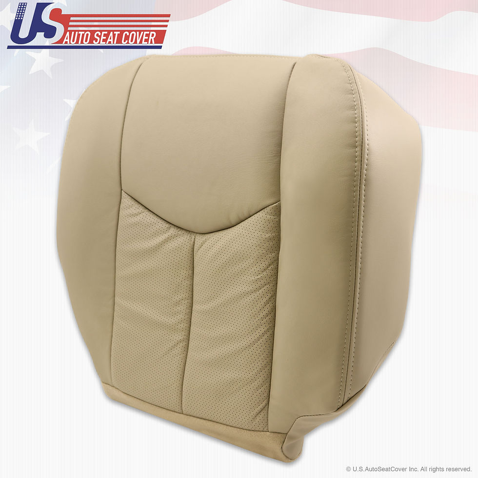 Thumbnail: 2003-2006 Cadillac Escalade Driver Bottom Leather Perforated Cover Shale Tan