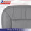 Thumbnail: 2000 2001 Ford Excursion XLT Driver Bottom Leather Seat Cover Gray