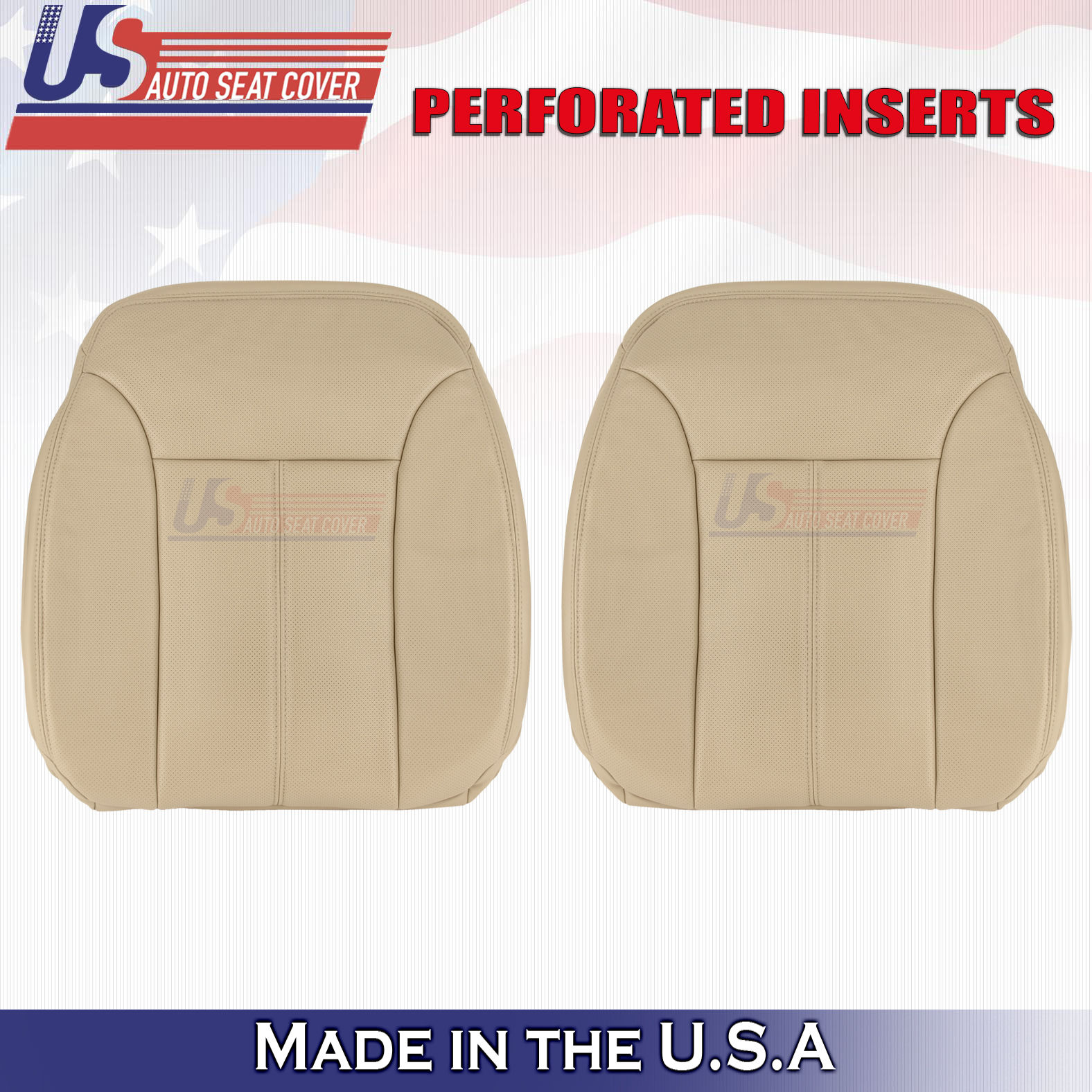 2007-2012 Mercedes GL450 Driver/Passenger Top Leather seat Covers Tan