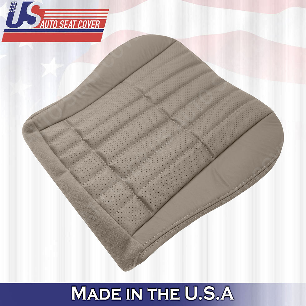 Thumbnail: 1997 - 2002 Chevy Camaro SS DRIVER Bottom Perforated Leather Seat Cover Tan