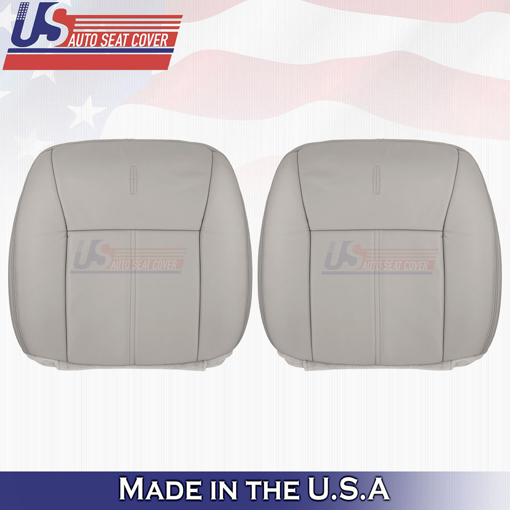 2003-2011 Lincoln Town Car Driver & Passenger Top Leather Cover Gray