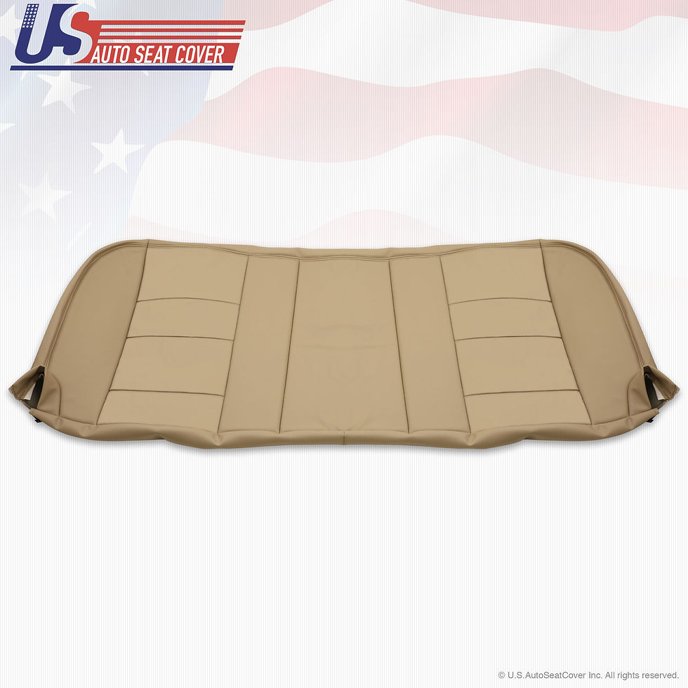 Thumbnail: 2002 -2007 Ford F250 Super duty Lariat Rear Bottom Leather Bench Seat Cover TAN