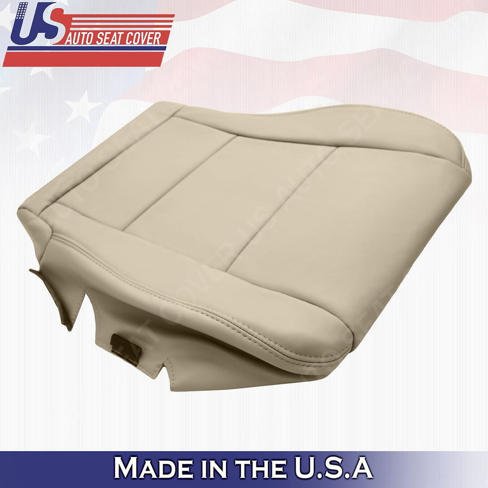 Thumbnail: 1998-2007 Toyota Land Cruiser Passenger Bottom Leather Seat Cover in Tan