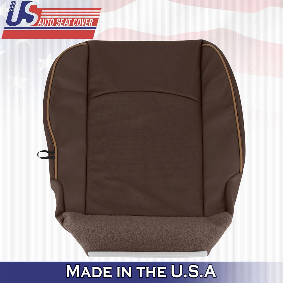Thumbnail: 2009 -2018 Dodge Ram Laramie Limited Driver-Passenger Bottom Leather Cover Brown