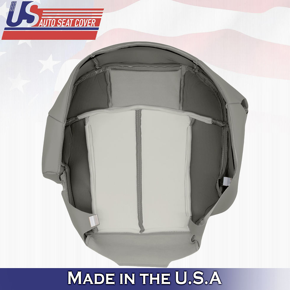 Thumbnail: 2002 Cadillac Escalade Driver & Passenger Bottom Gray Leather Seat Covers