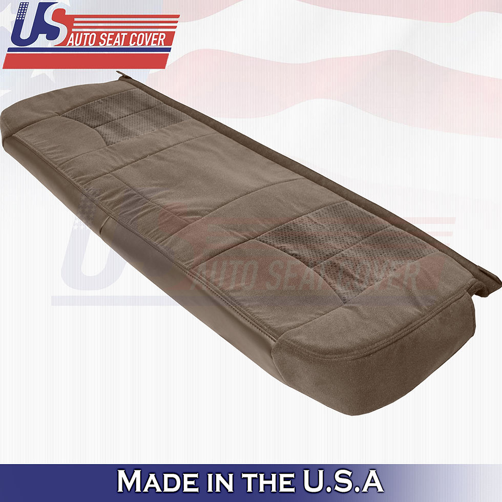 Thumbnail: 2003 to 2007 Chevy Silverado Rear Bench Bottom Cloth Seat Cover Medium Tan