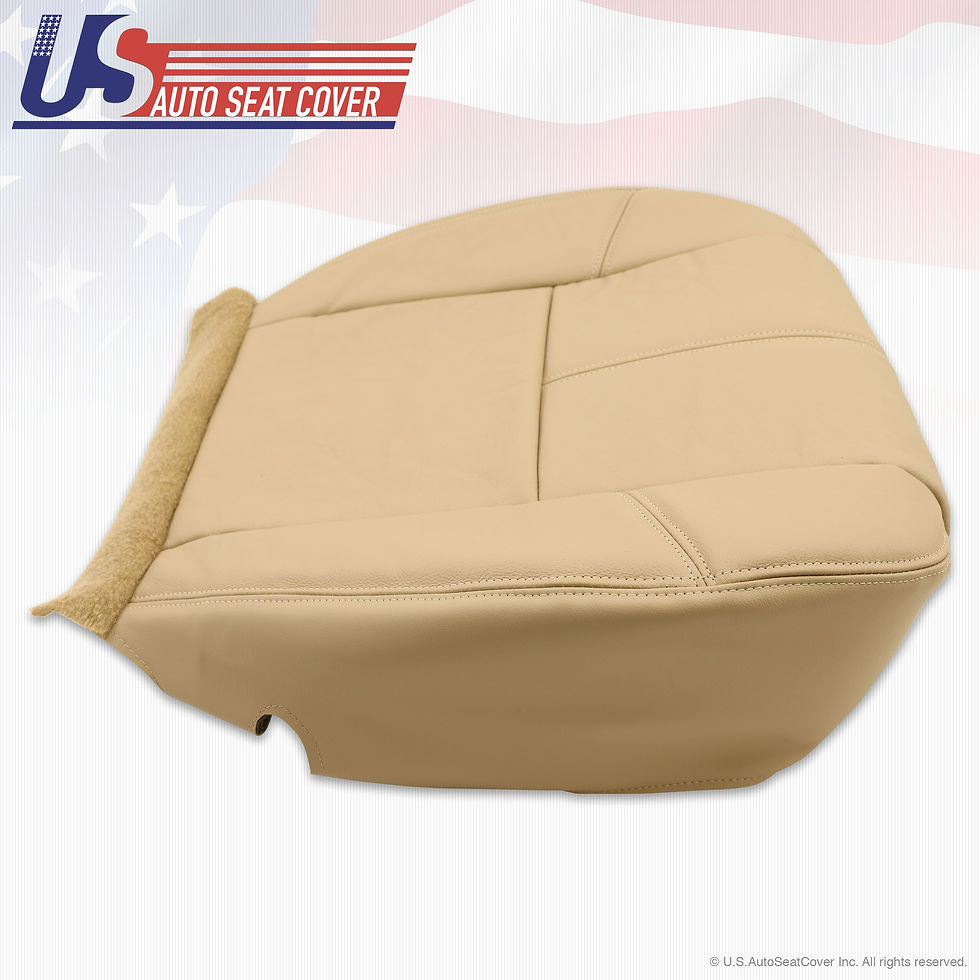 Thumbnail: 2007 to 2014 Chevy Tahoe Suburban Silverado Driver Bottom Leather Seat Cover Tan