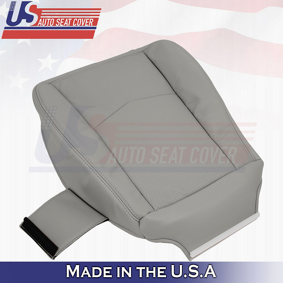 Thumbnail: 2004-2009 Cadillac SRX Driver Top Bottom Leather Seat Cover Gray