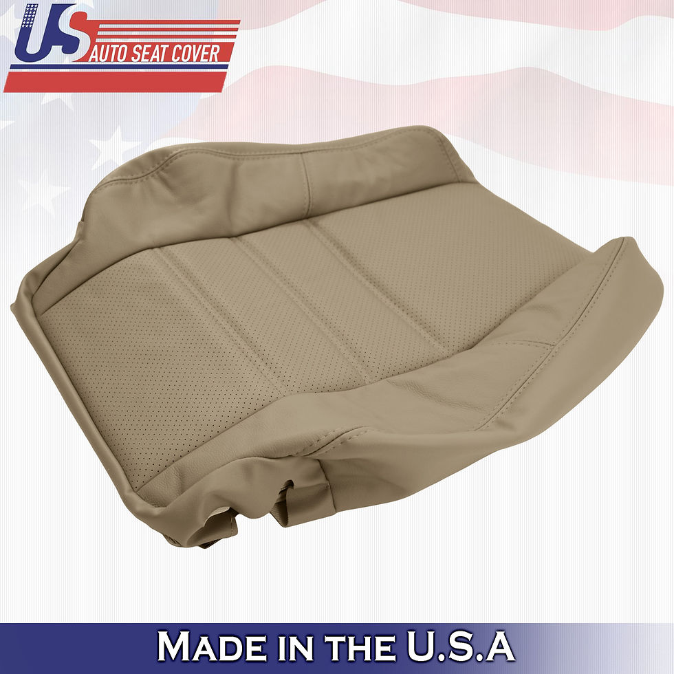 Thumbnail: For 2001-2004 Nissan Pathfinder Lean Back PERFORATED LEATHER seat cover TAN