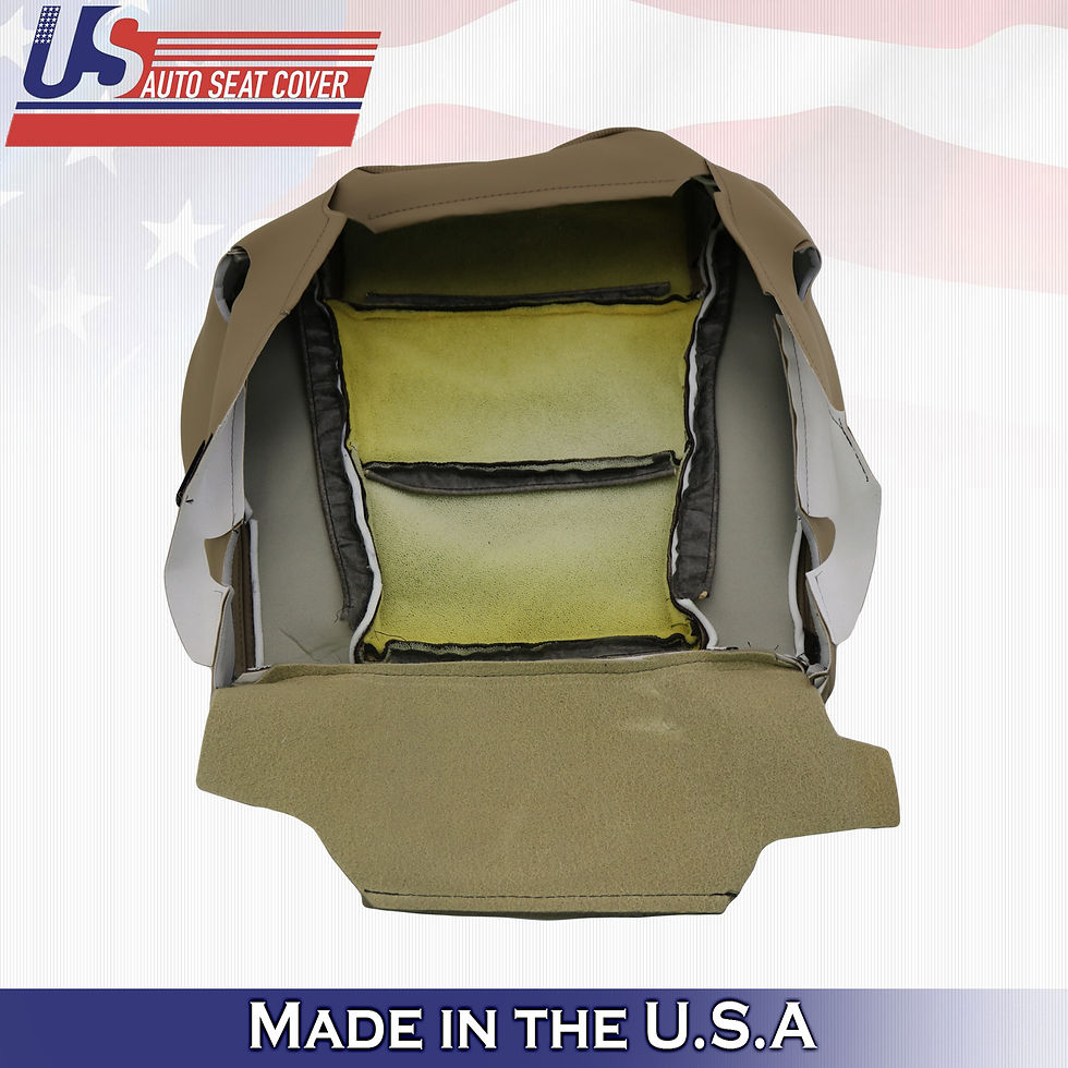 Thumbnail: 2001-2006 Acura MDX Passenger Bottom Perforated Leather Seat Cover SADDLE TAN