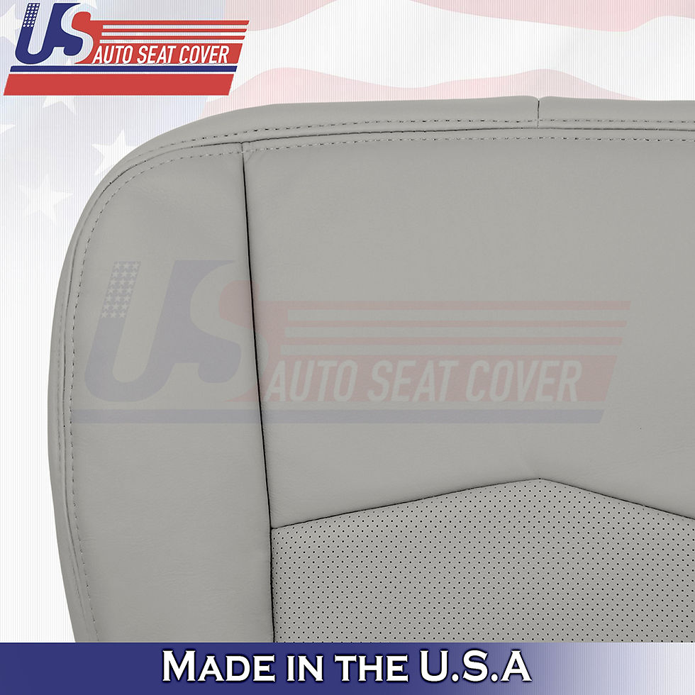 Thumbnail: 2004-2009 Cadillac SRX Passenger Bottom Leather Seat Cover Gray