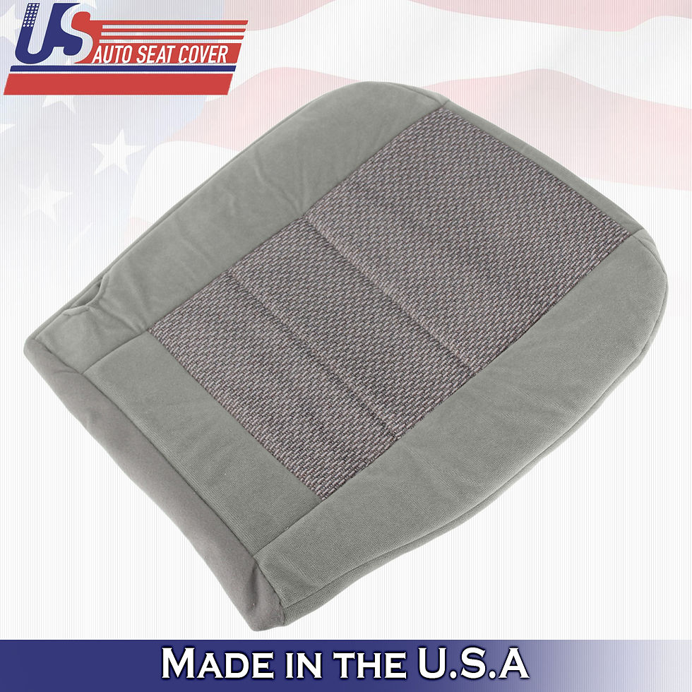 Thumbnail: 2002 2003 2004 Ford F250 Driver & Passenger Bottoms Cloth Seat Cover Gray