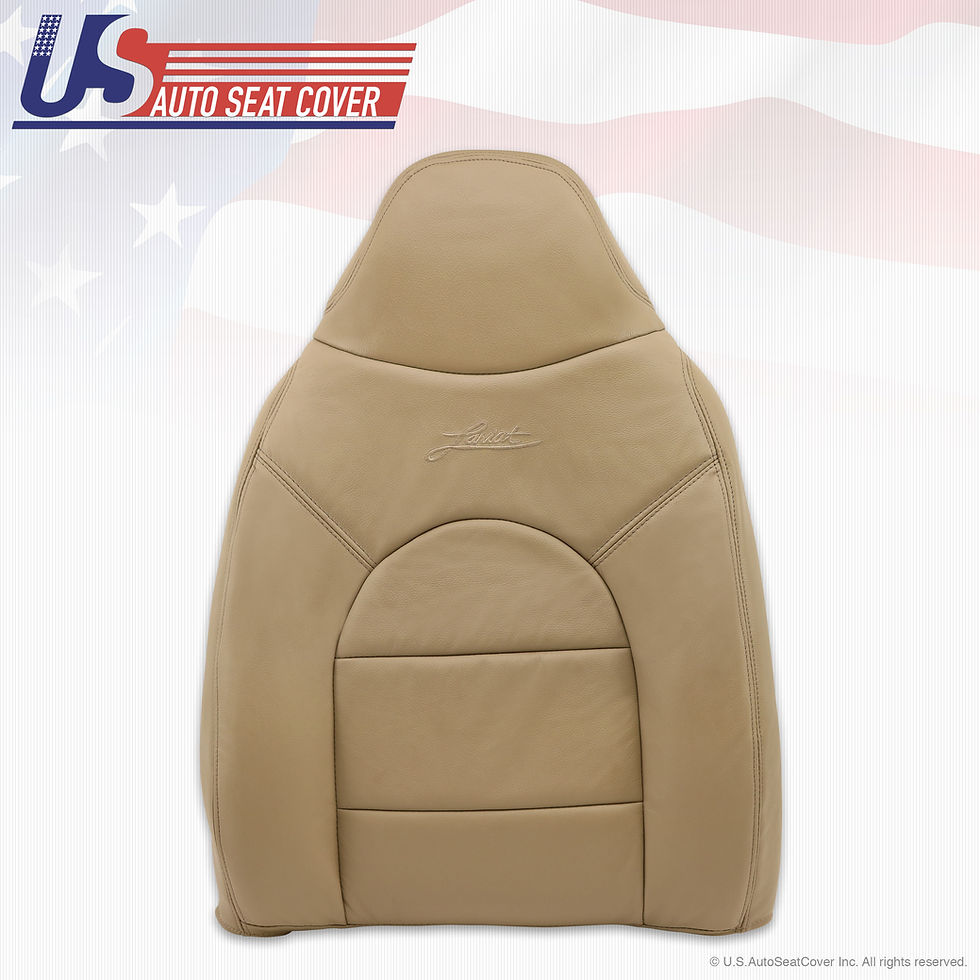 Thumbnail: 2000 Ford F250 350 Lariat Front Driver Side Top & Bottom Leather seat Covers Tan