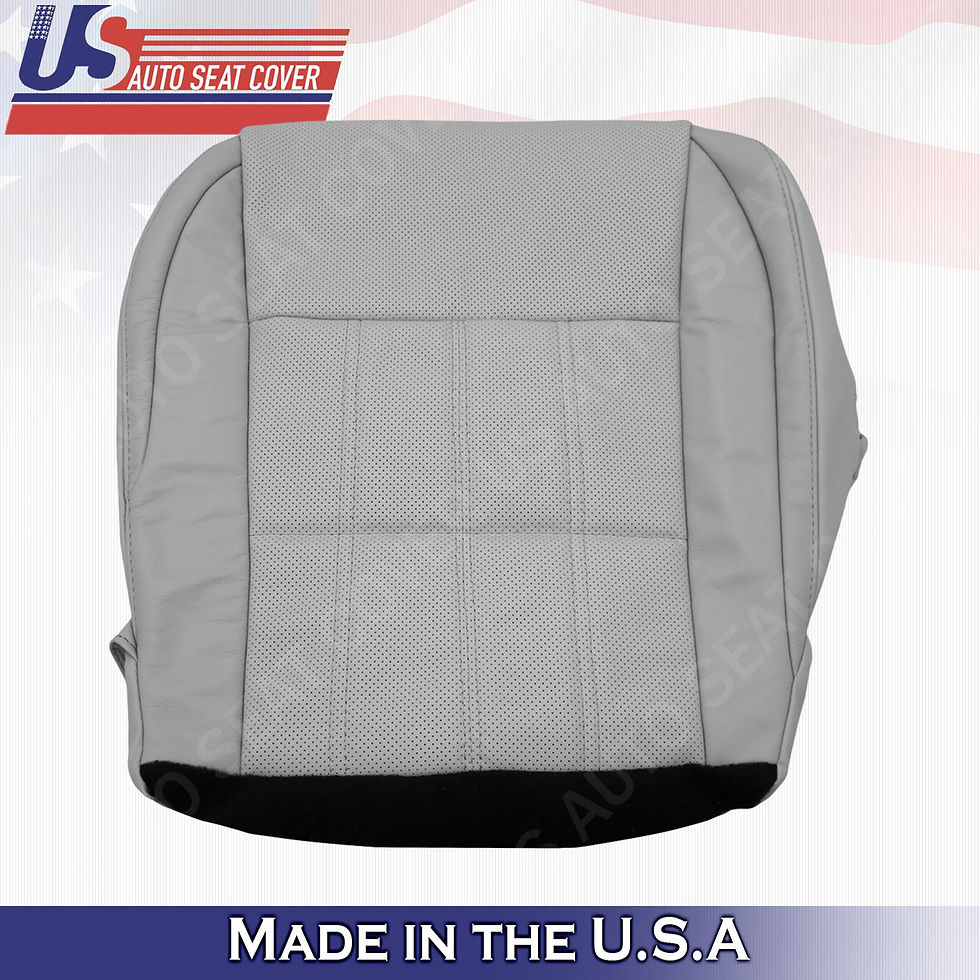 Thumbnail: For 2016-2018 Lexus ES350 Passenger Bottom Leather Seat Cover Gray