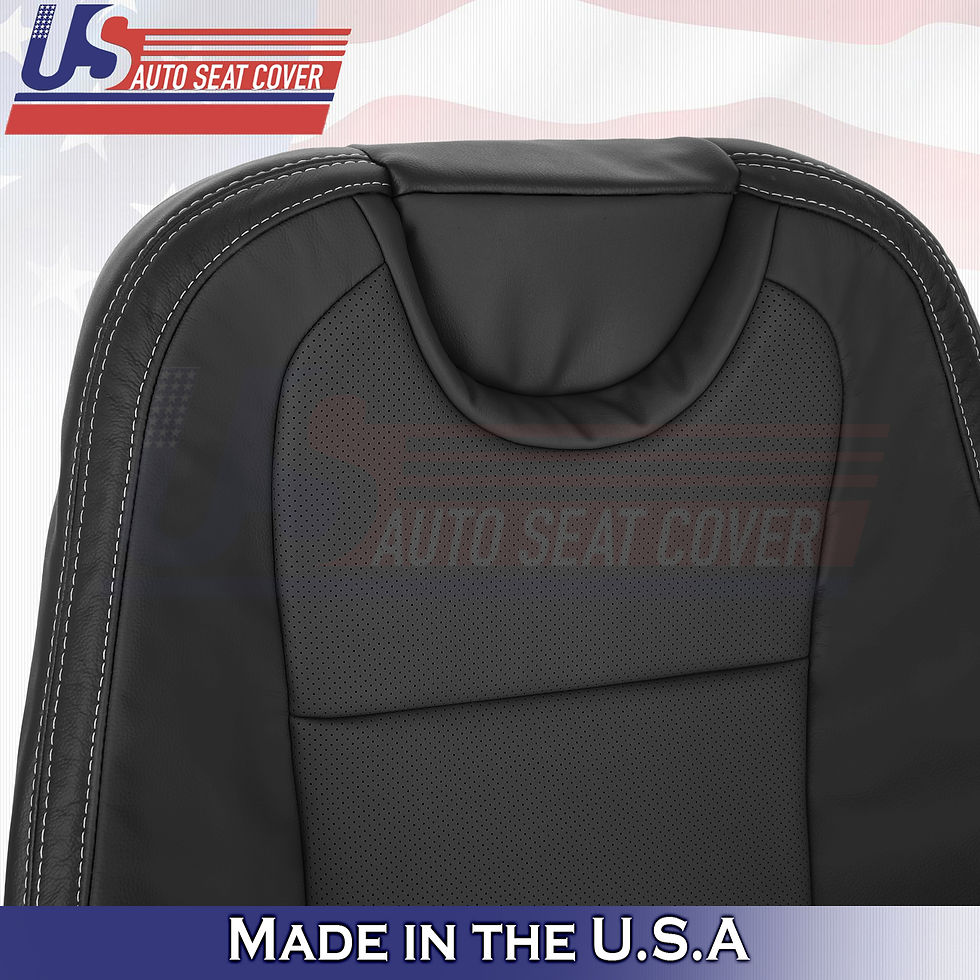 Thumbnail: 2010-2012 Chevy Camaro Driver Top Leather seat cover Black