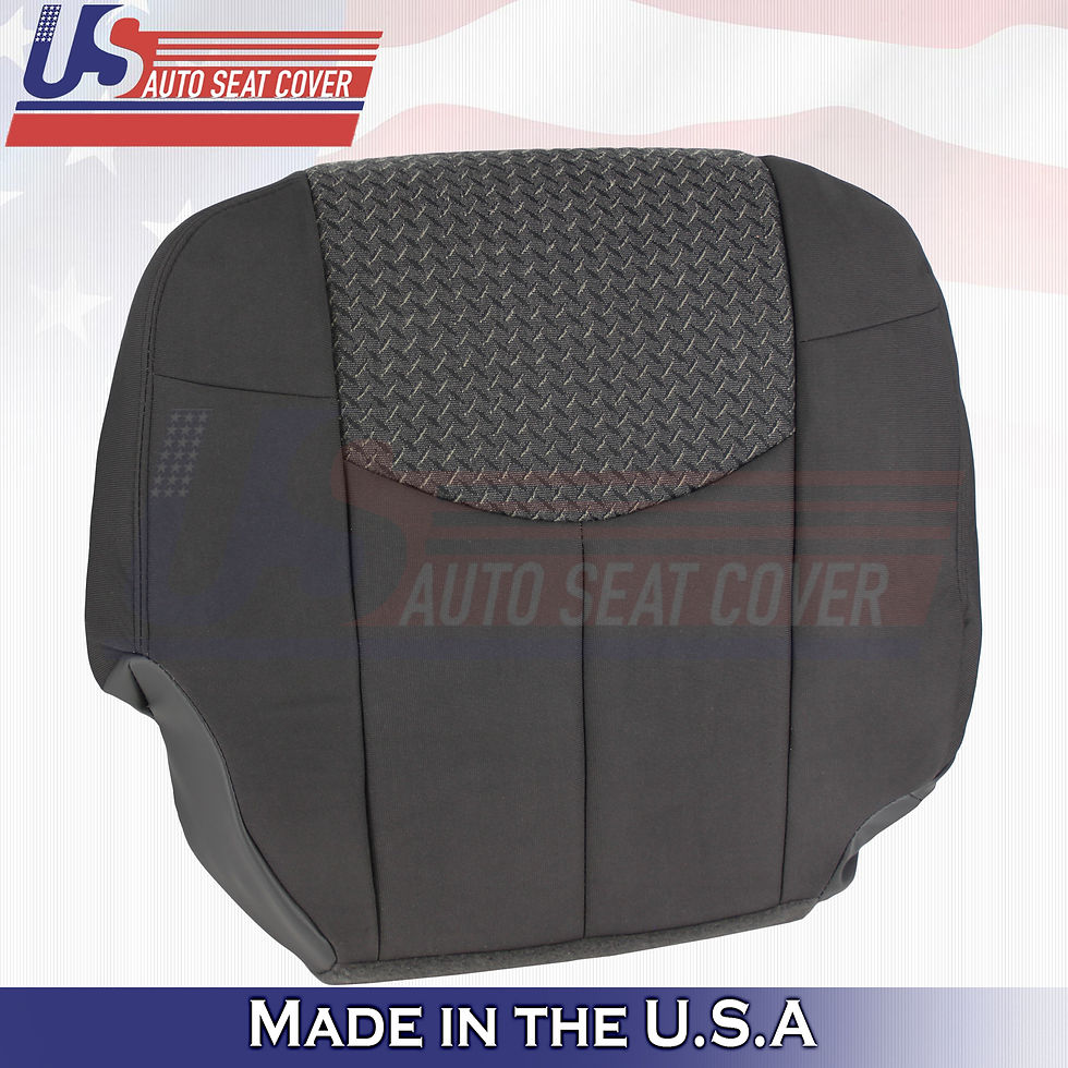Thumbnail: 2002 Chevy Avalanche Passenger Top/Bottom Cloth Seat Covers Dk Gray