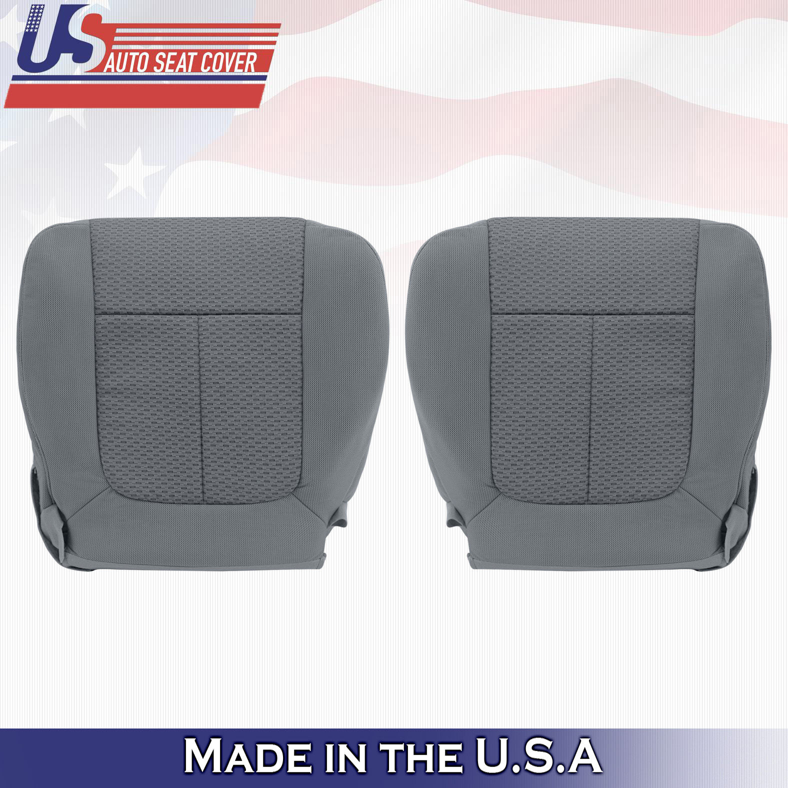 2009-2010 Ford F150 DRIVER PASSENGER Bottom Cloth Seat cover in Med Stone Gray