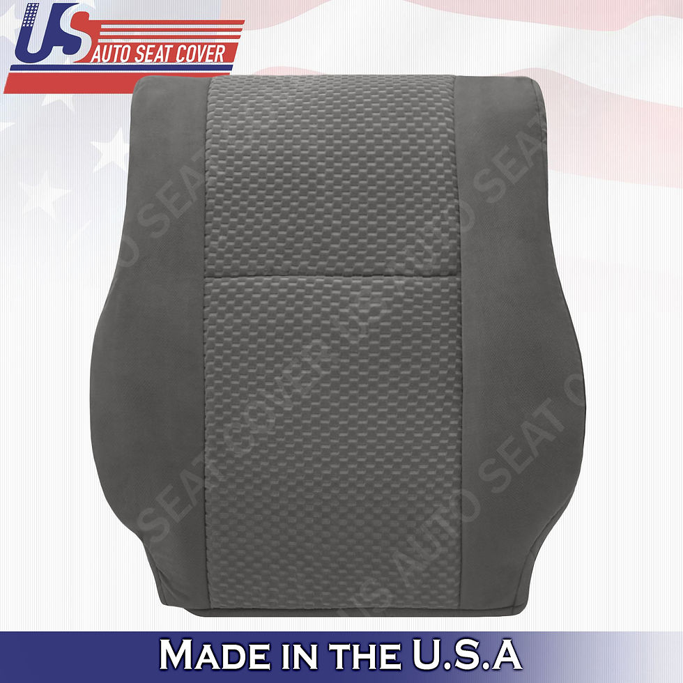 Thumbnail: Fits 2007 -2012 Toyota Tundra Cloth Front Driver- Passenger Seat Covers Gray