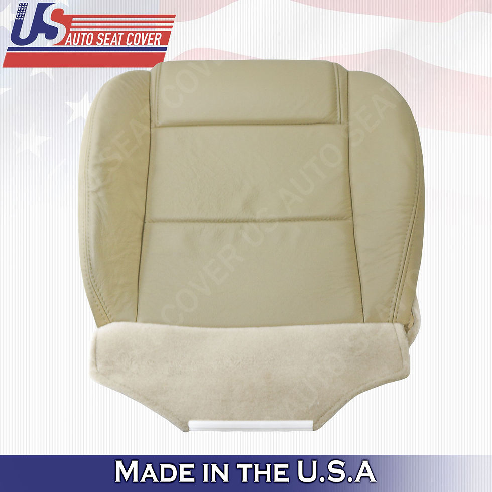 Thumbnail: 2005-2009 Ford Mustang Coupe V6 Driver -Passenger bottom leather seat cover Tan