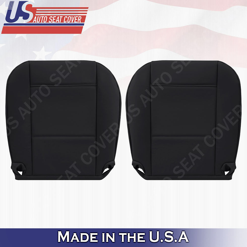 DRIVER PASSENGER Bottom Leather Seat Cover Black Fits 1999 to 2006 BMW