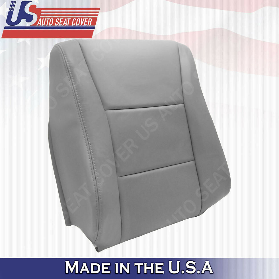 Thumbnail: 1998-2007 Toyota Land Cruiser Front Top & Bottom Leather Seat Cover Gray