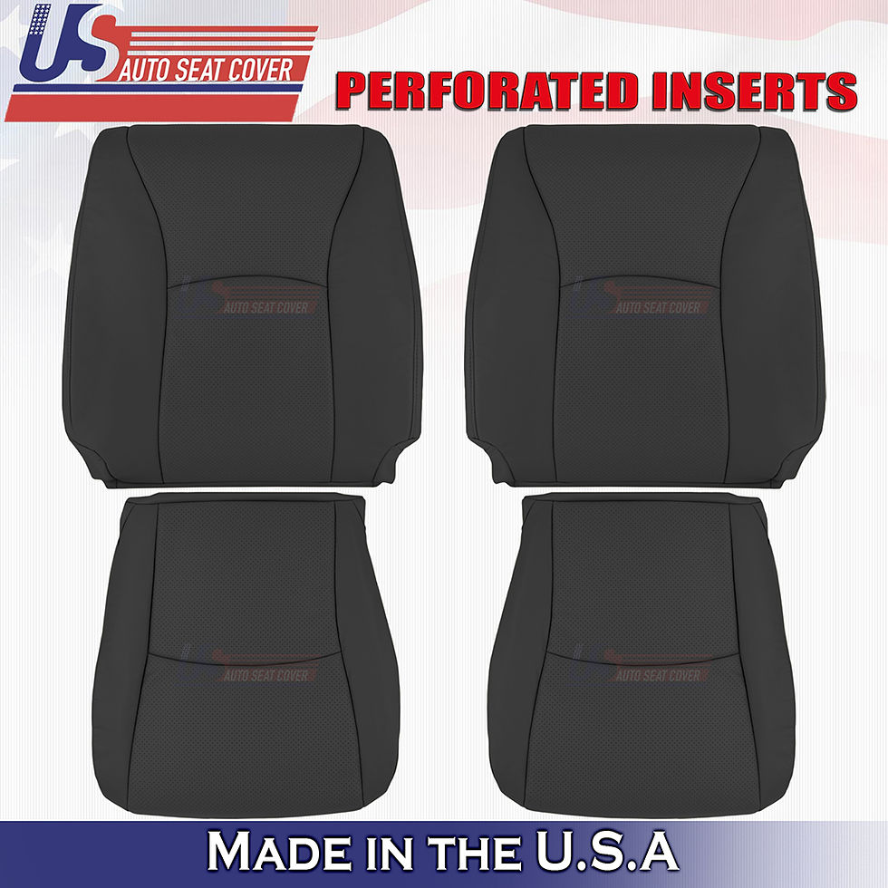 20042013 Toyota Highlander Driver/Passenger Set Leather seat covers Black usautoseatcover