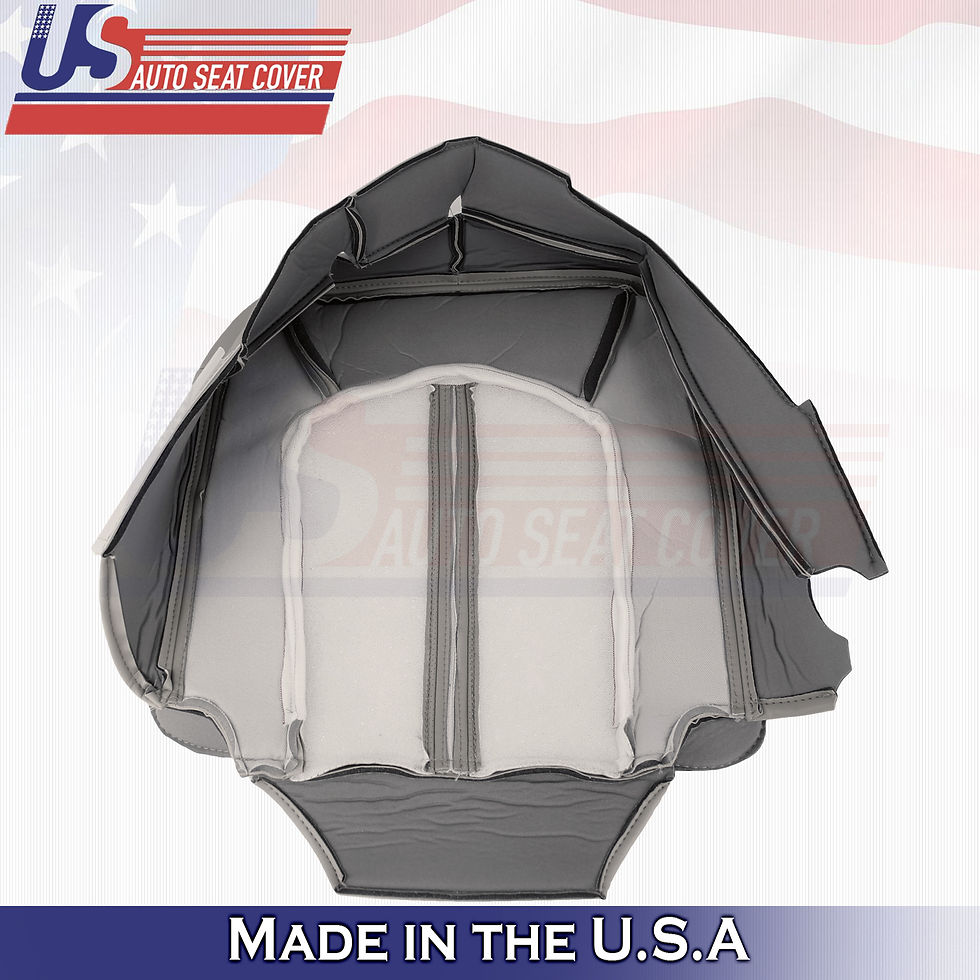 Thumbnail: 2008 to 2013 Cadillac CTS Passenger Top & Bottom Leather Seat Cover Gray