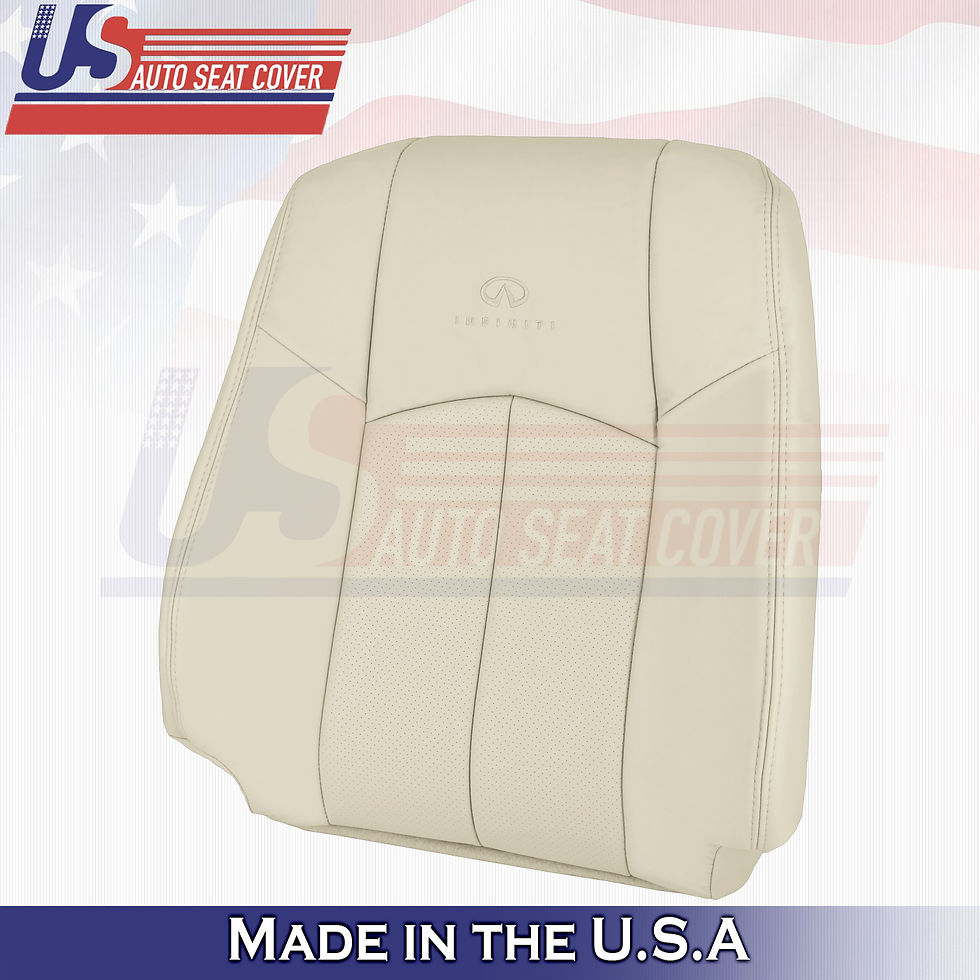 Thumbnail: 2009-2013 Infiniti G37/Q40 Driver/Passenger Top/Bottom Leather seat Covers Tan