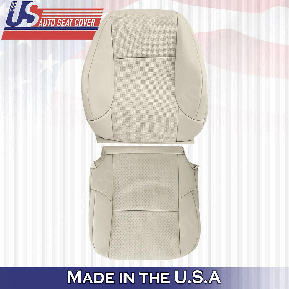 For 2010-2017 Lexus GX460 Passenger Top/Bottom Perf. Leather Cover Light Tan