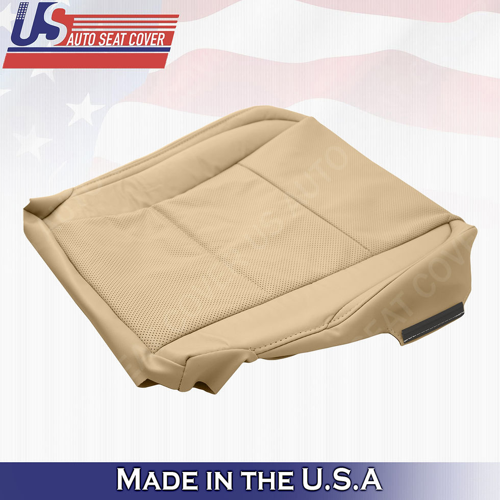 Thumbnail: Fits Driver & Passenger Lexus ES350 Perforated leather bottom seat cover tan