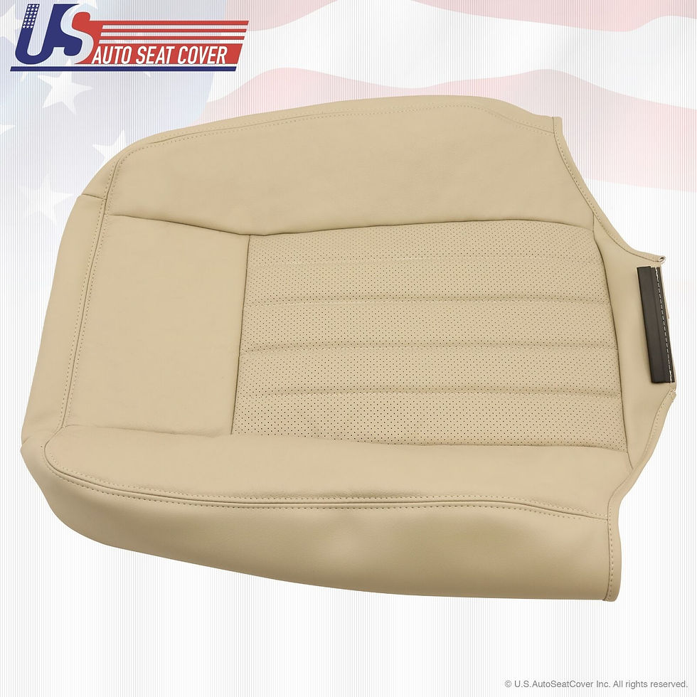 Thumbnail: 2005 2006 Lincoln Navigator Driver Top Perforated Leather Seat Cover TAN
