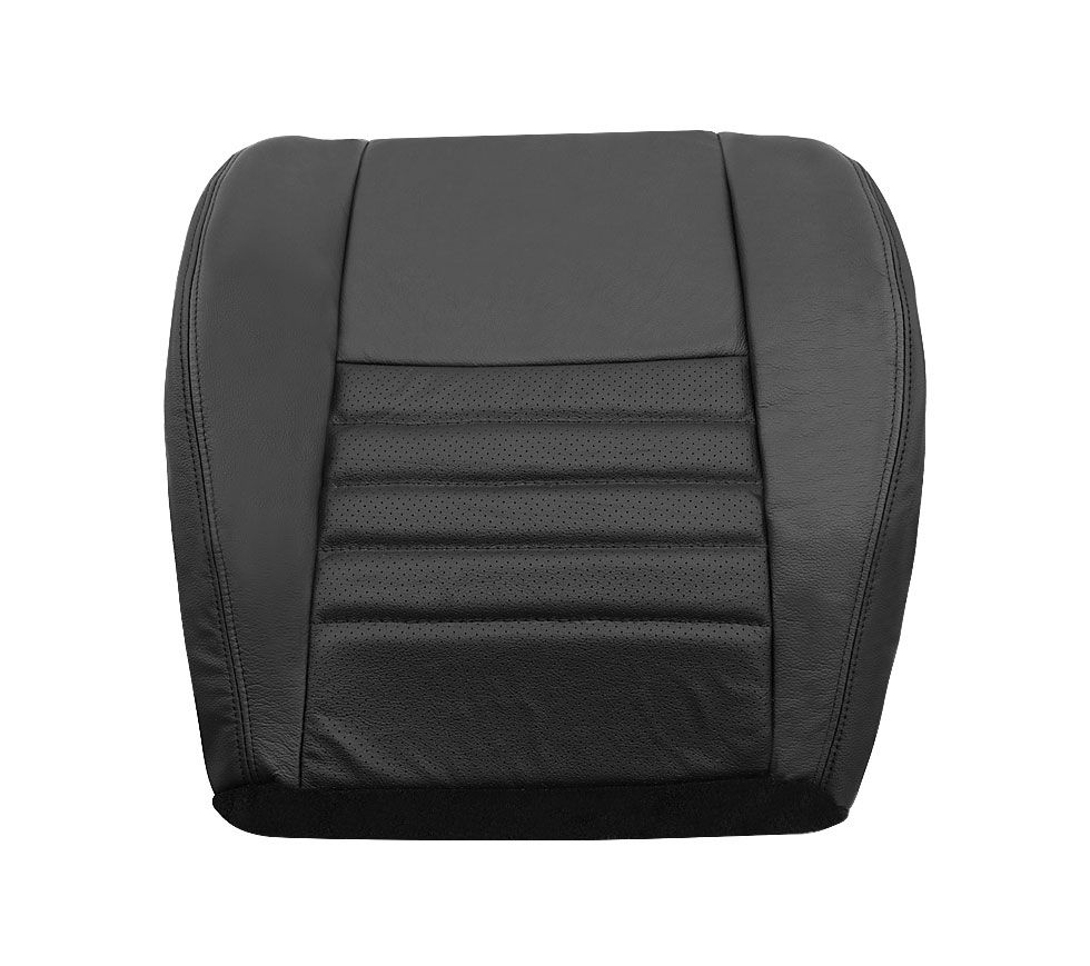 Thumbnail: 1998-2004 Ford Mustang Passenger Bottom Perforated Leather Seat Cover Black