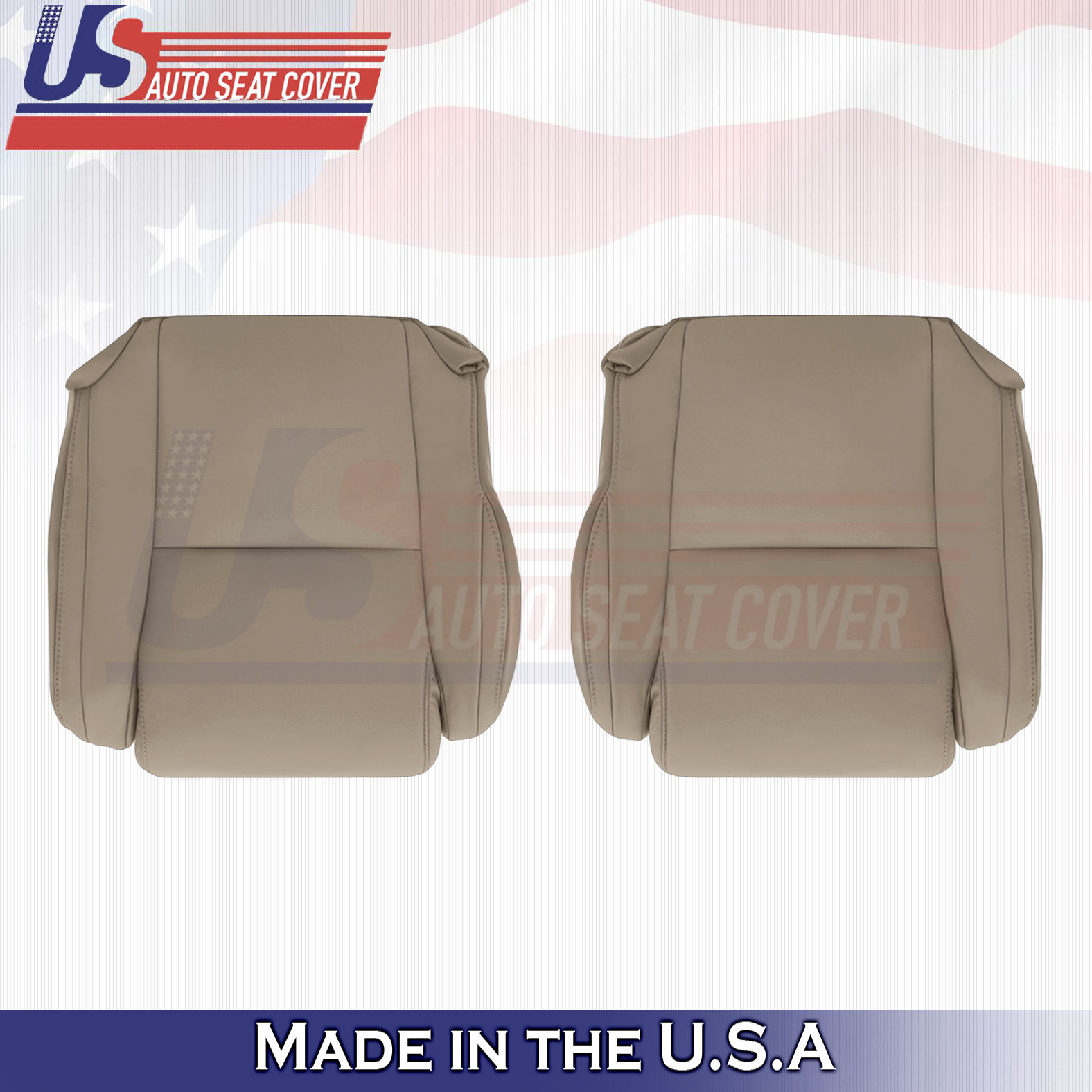2007-2013 Toyota Tundra/Sequoia Driver/Passenger Bottom Leather Seat Covers Tan