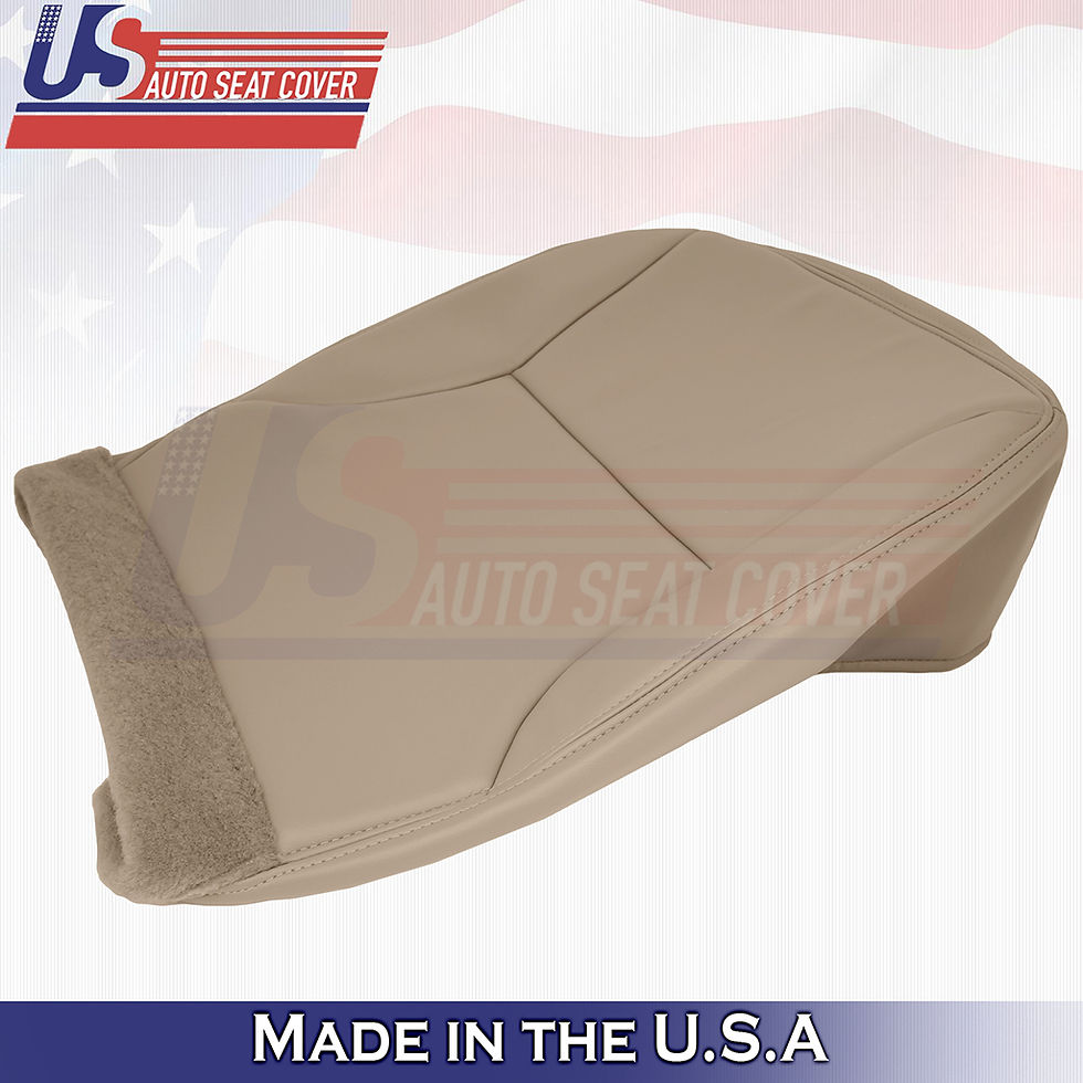 Thumbnail: 1997 1998 Ford F150 Lariat Driver/Passenger Bottom Leather Seat Covers Tan