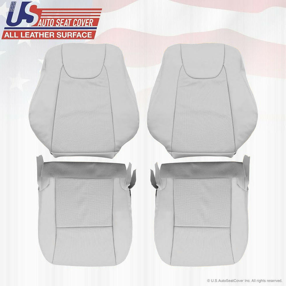 For 2010 to 2015 Lexus RX350 Front Set Perforated Leather Seat Cover Gray