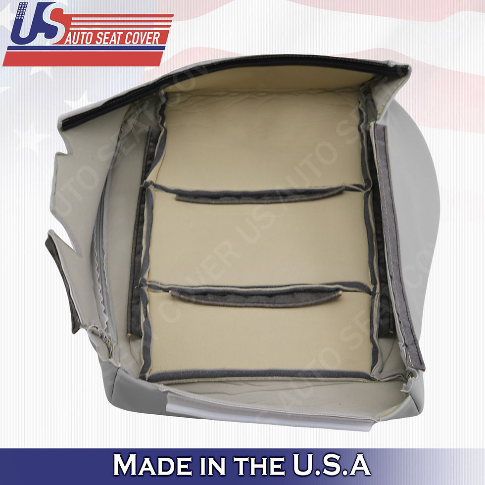 Thumbnail: 1998-2007 Toyota Land Cruiser Driver Passenger Bottom Leather Seat Cover in Gray