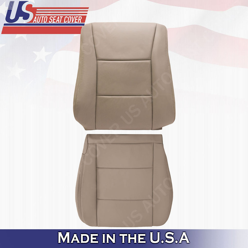 Thumbnail: For 1998-2007 Toyota Land Cruiser Front Set Driver-Passenger Leather Covers Tan